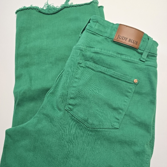 Judy Blue Denim - Judy Blue Women's Green Flare Jeans 14w